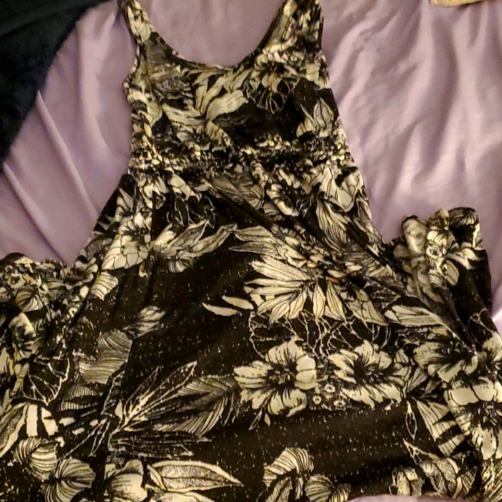 Black and white maxi dress